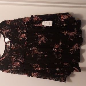 NWT Floral Time And Tru Blouse